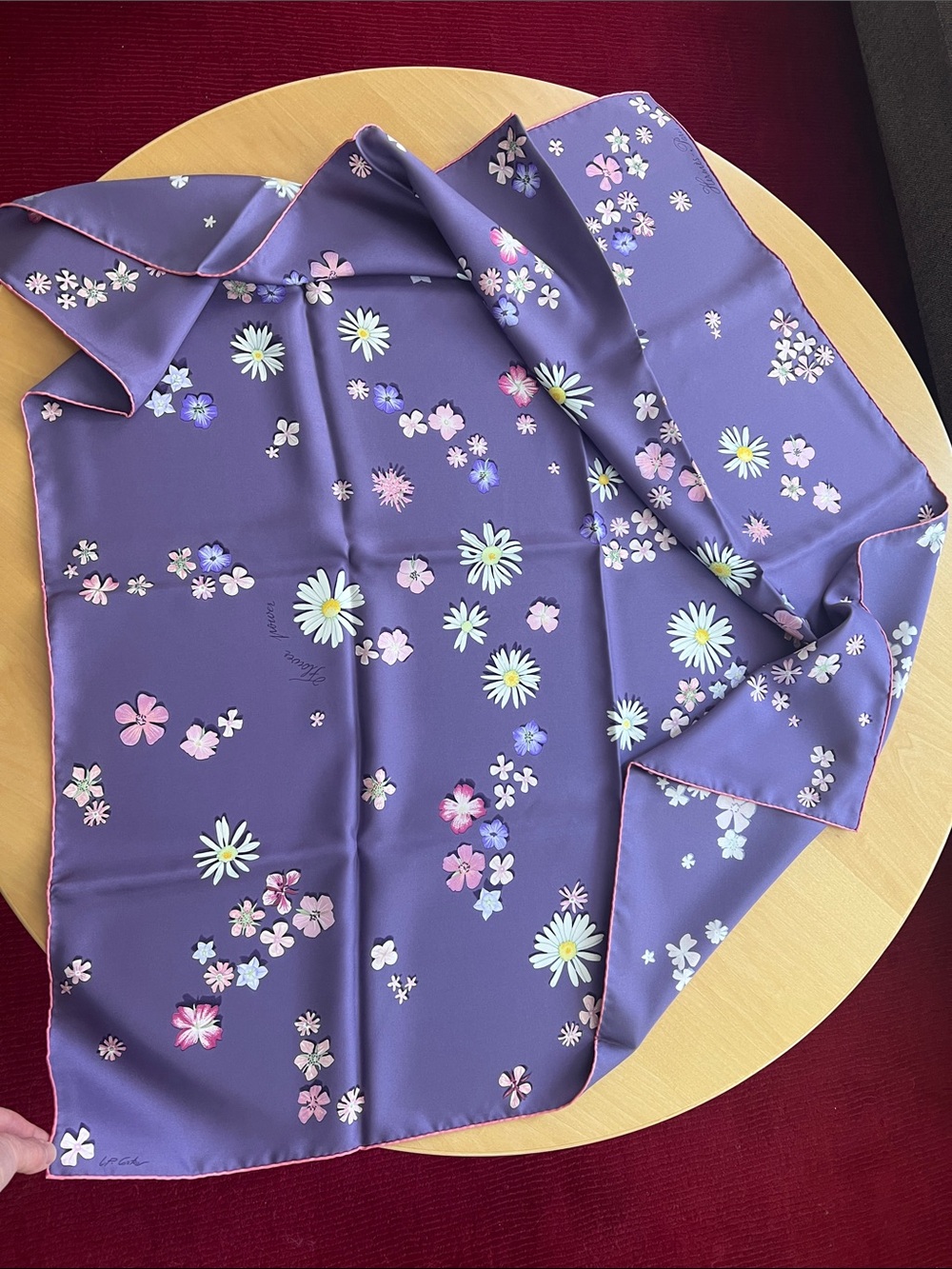 Hermes Purple Silk Scarf Flower Power 90 cm - BNIB - Picture 3 of 5